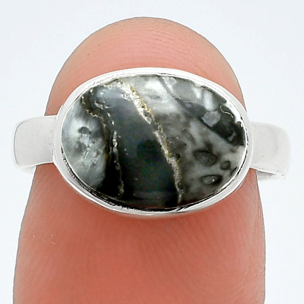 Natural Mexican Cabbing Fossil Ring size-7 R-1057 SDR247451