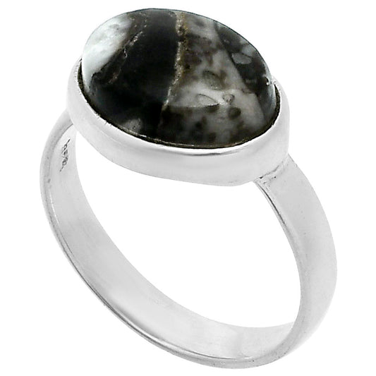 Natural Mexican Cabbing Fossil Ring size-7 R-1057 SDR247451