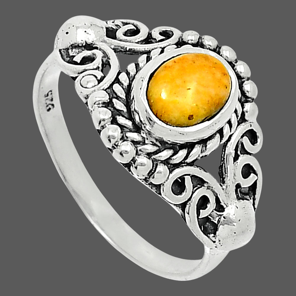 Natural Coral Jasper Ring size-8 R-1358 SDR247815