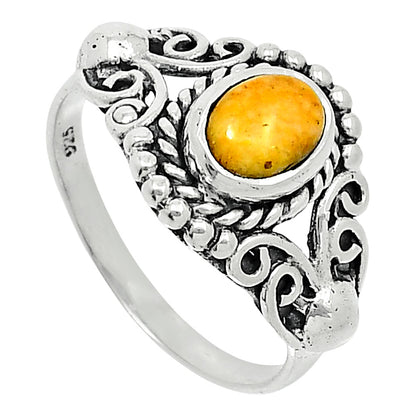 Natural Coral Jasper Ring size-8 R-1358 SDR247815