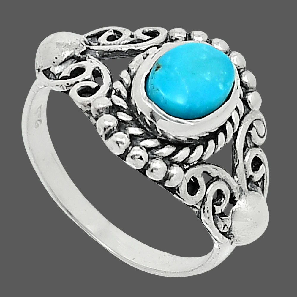 Natural Rare Turquoise Nevada Aztec Mt Ring size-6 R-1358 SDR247818