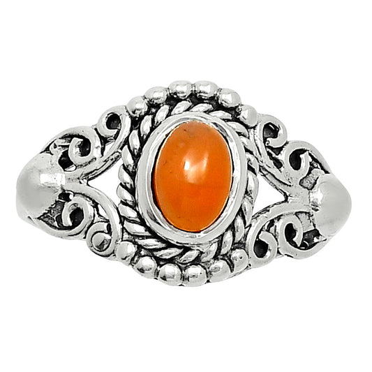 Natural Peach Moonstone Ring size-8.5 R-1358 SDR247828