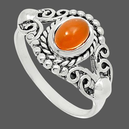 Natural Peach Moonstone Ring size-8.5 R-1358 SDR247828