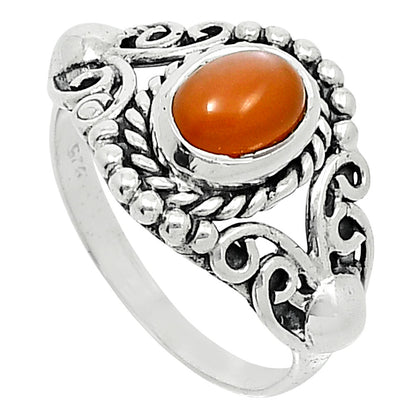 Natural Peach Moonstone Ring size-6 R-1358 SDR247831