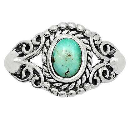 Natural Rare Turquoise Nevada Aztec Mt Ring size-8.5 R-1358 SDR247833