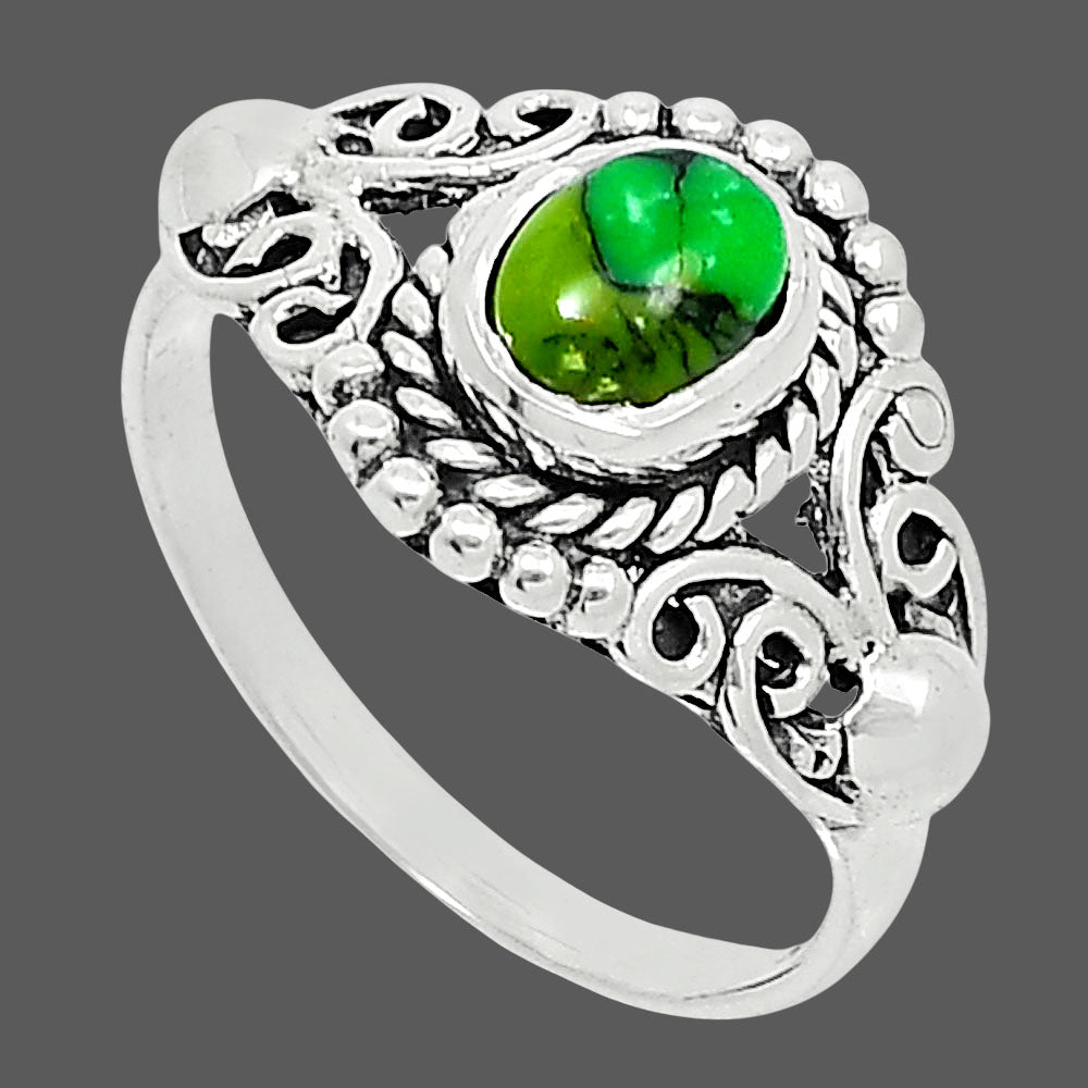 Natural Green Matrix Turquoise Ring size-8.5 R-1358 SDR247849