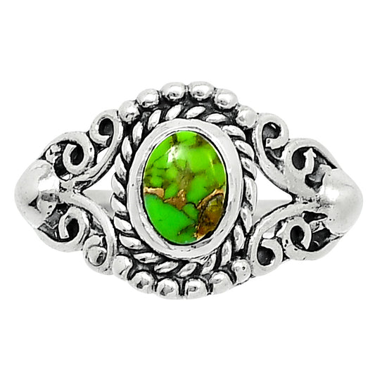 Copper Green Turquoise - Arizona Ring size-7.5 R-1358 SDR247851