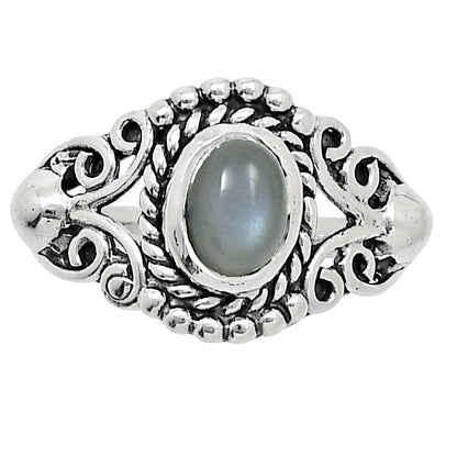 Natural Gray Moonstone Ring size-8 R-1358 SDR247874
