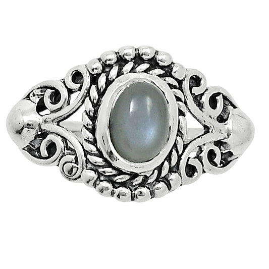 Natural Gray Moonstone Ring size-8 R-1358 SDR247874