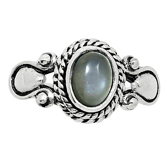 Natural Gray Moonstone Ring size-7 R-1345 SDR247899