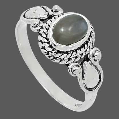 Natural Gray Moonstone Ring size-8.5 R-1345 SDR247900