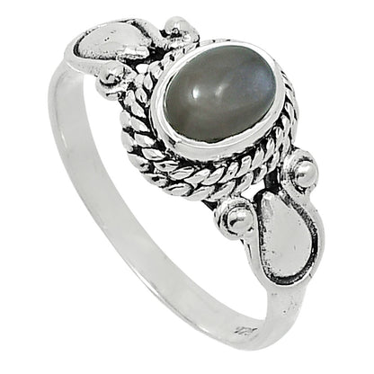 Natural Gray Moonstone Ring size-8.5 R-1345 SDR247900