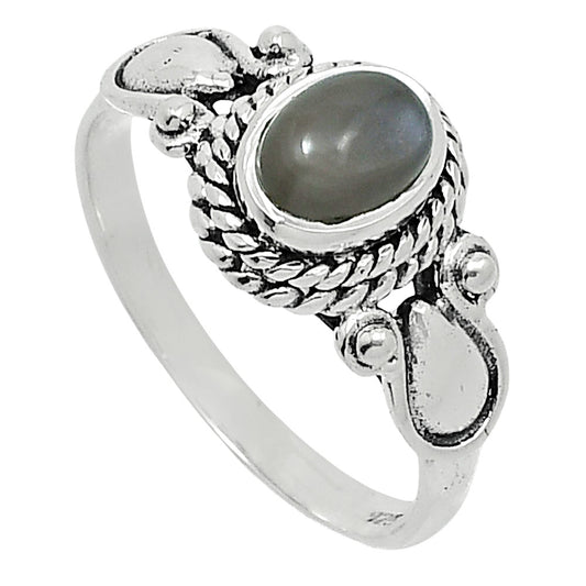 Natural Gray Moonstone Ring size-8.5 R-1345 SDR247900
