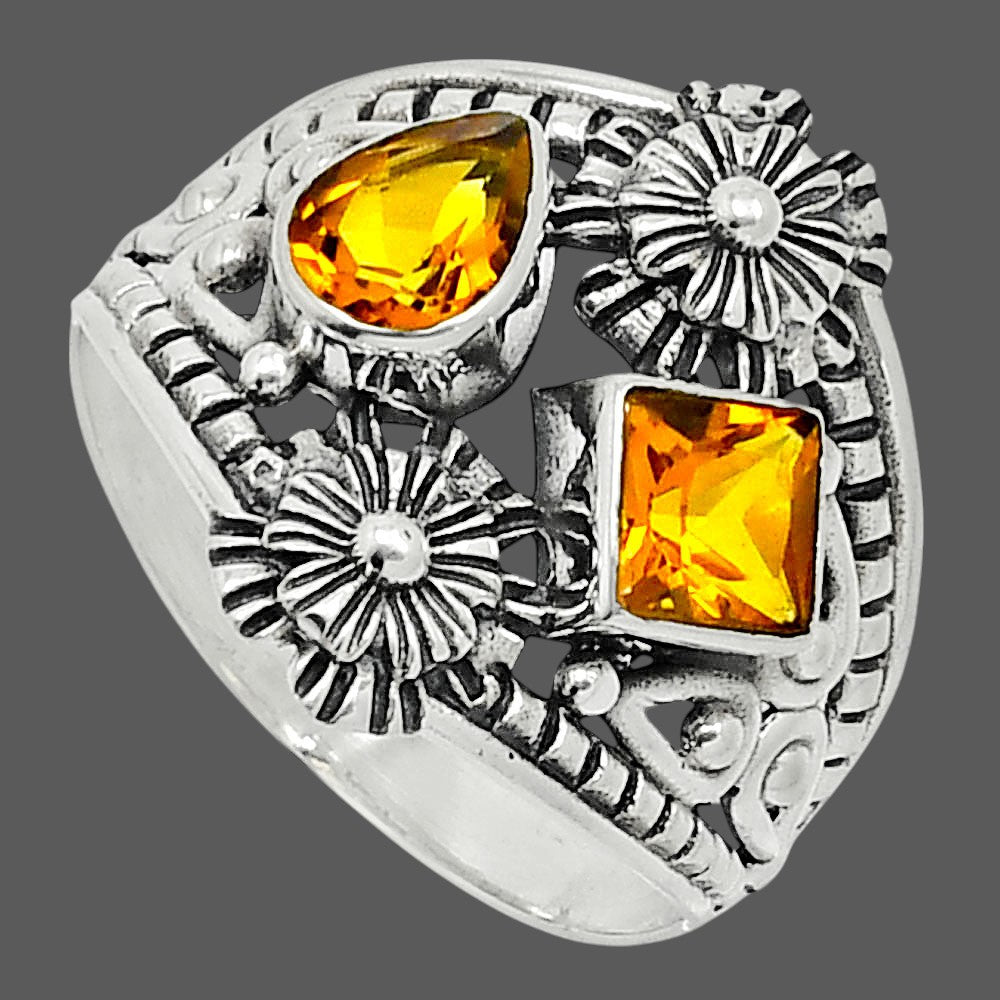 Natural Citrine Ring size-7.5 R-1740 SDR247997