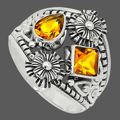 Natural Citrine Ring size-7.5 R-1740 SDR247997