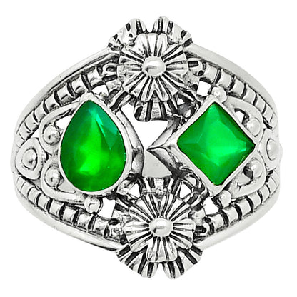 Natural Green Onyx Ring size-7 R-1740 SDR248033