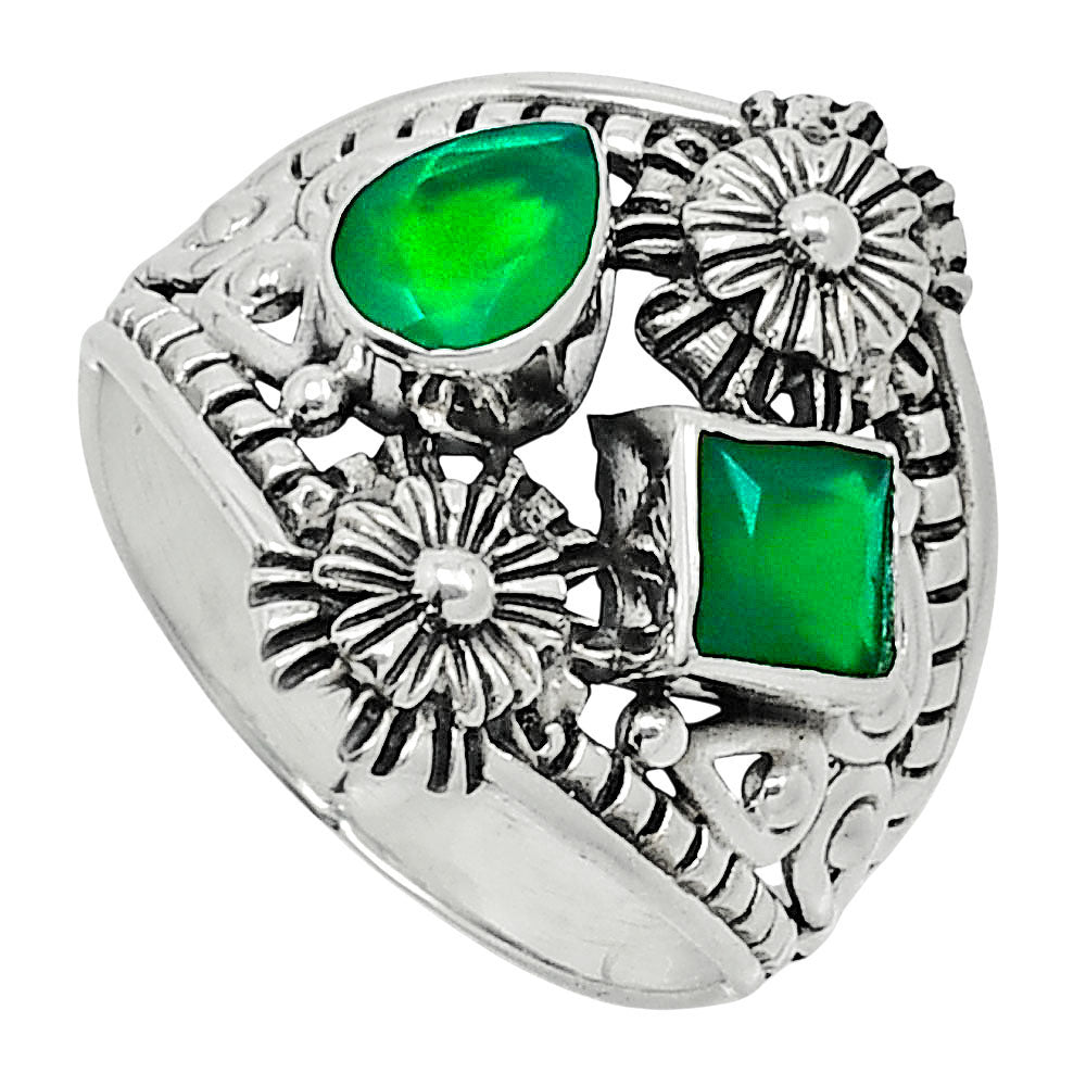 Natural Green Onyx Ring size-7 R-1740 SDR248033