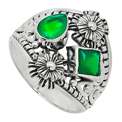 Natural Green Onyx Ring size-7 R-1740 SDR248033