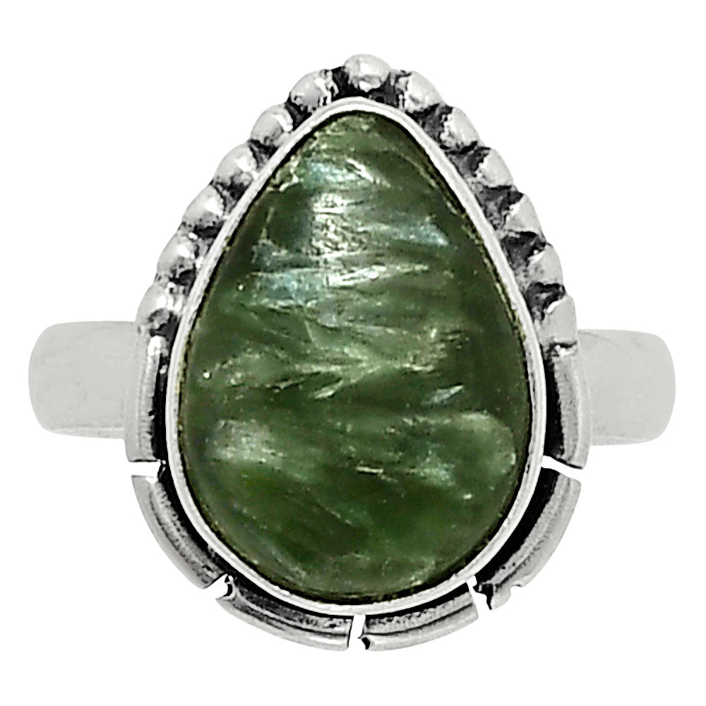Natural Russian Seraphinite Ring size-6 R-1151 SDR248124