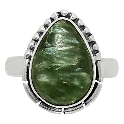 Natural Russian Seraphinite Ring size-6 R-1151 SDR248124