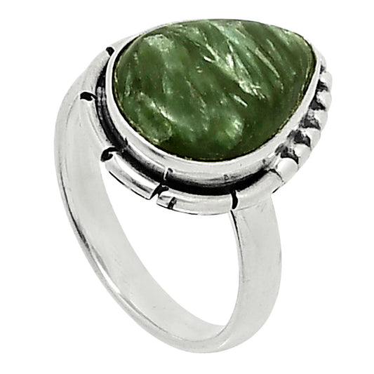 Natural Russian Seraphinite Ring size-6 R-1151 SDR248124