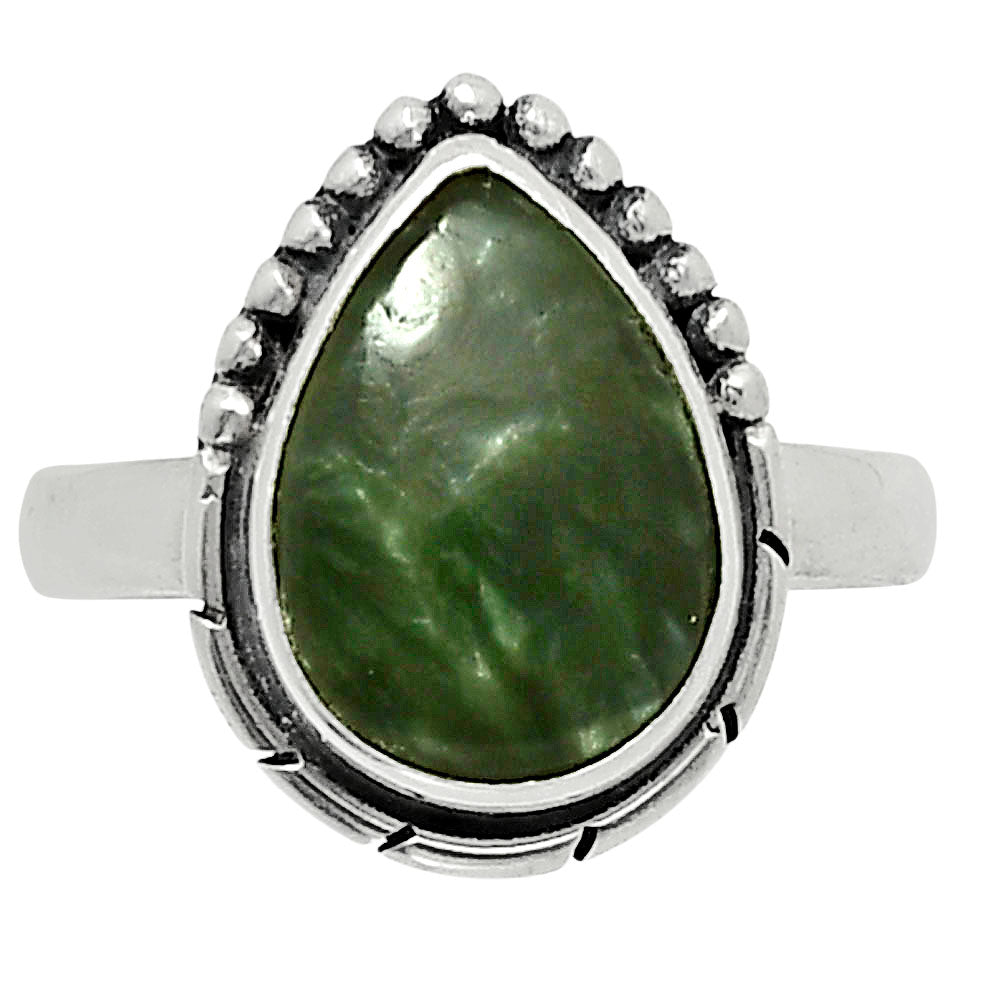 Natural Russian Seraphinite Ring size-7.5 R-1151 SDR248142