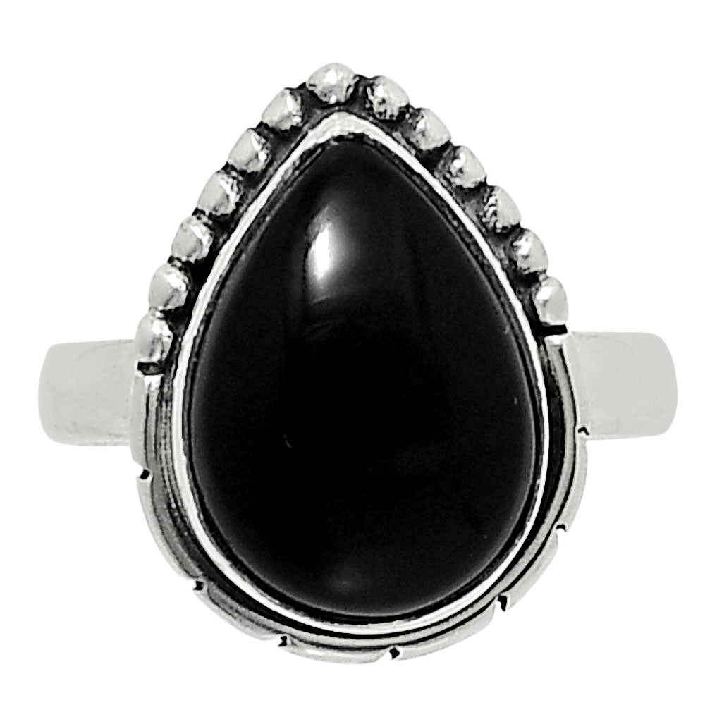 Natural Black Onyx - Brazil Ring size-6 R-1151 SDR248153