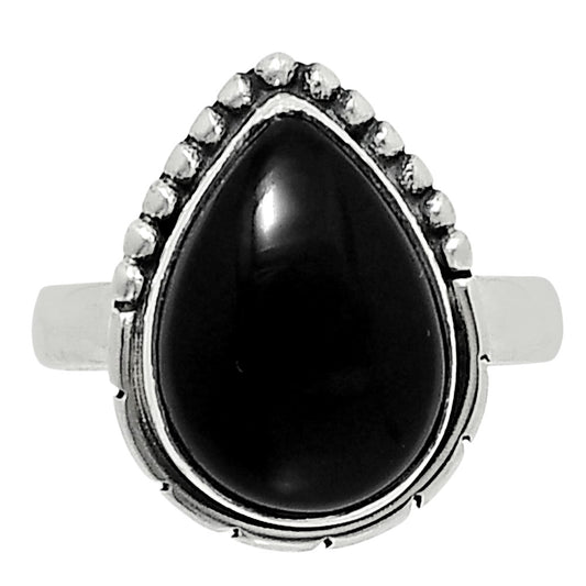 Natural Black Onyx - Brazil Ring size-6 R-1151 SDR248153