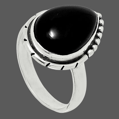 Natural Black Onyx - Brazil Ring size-6 R-1151 SDR248153