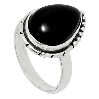 Natural Black Onyx - Brazil Ring size-6 R-1151 SDR248153