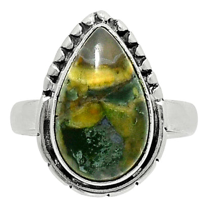 Natural Rhyolite - Rainforest Jasper Ring size-6 R-1151 SDR248177