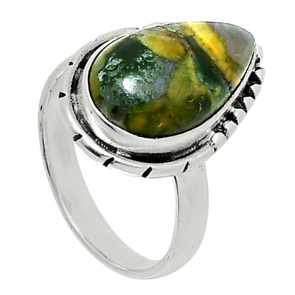 Natural Rhyolite - Rainforest Jasper Ring size-6 R-1151 SDR248177