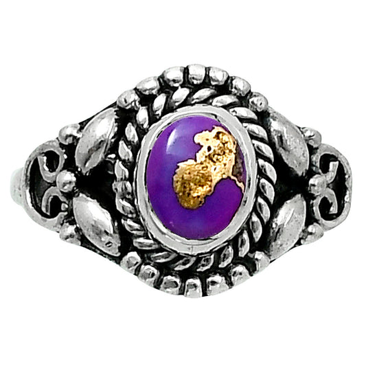 Copper Purple Turquoise - Arizona Ring size-6 R-1286 SDR248207