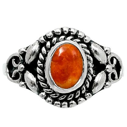 Natural Red Sponge Coral Ring size-7 R-1286 SDR248210