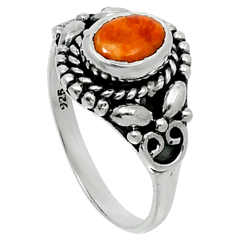 Natural Red Sponge Coral Ring size-7 R-1286 SDR248210