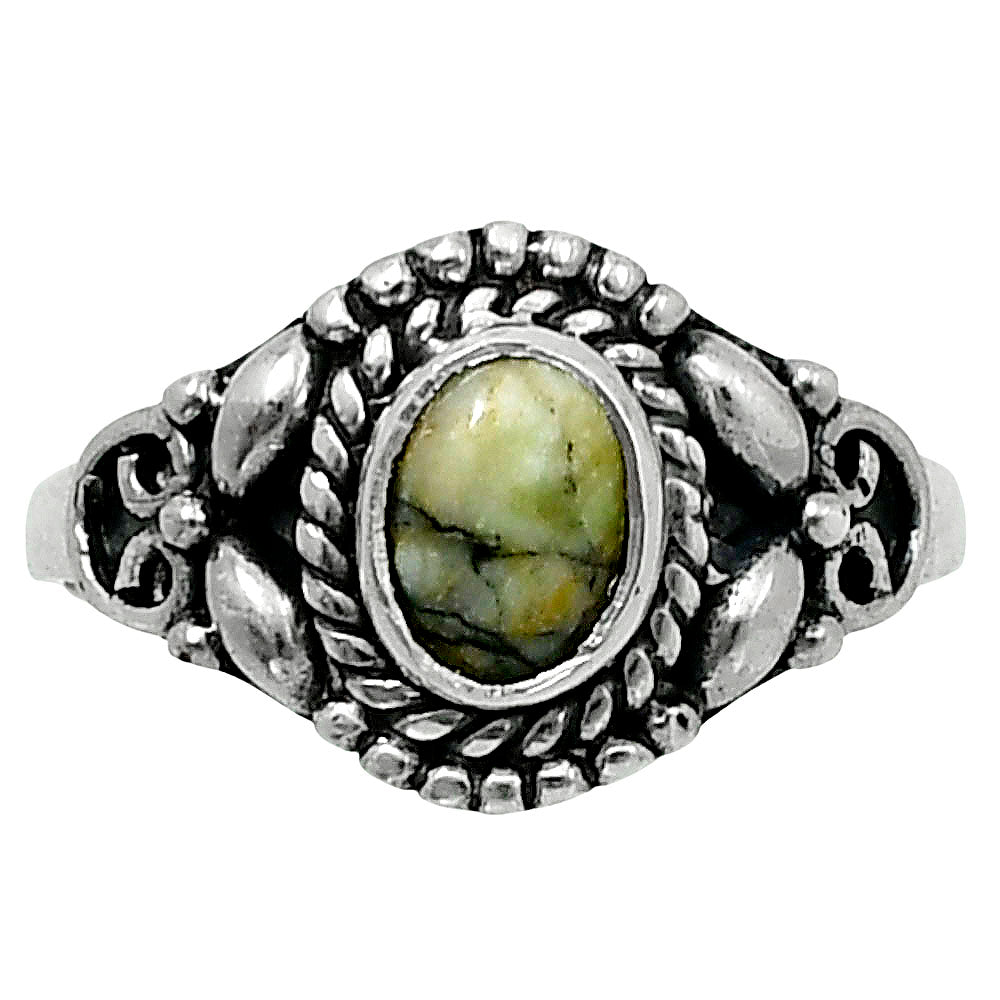 Authentic White Buffalo Turquoise Nevada Ring size-8.5 R-1286 SDR248222