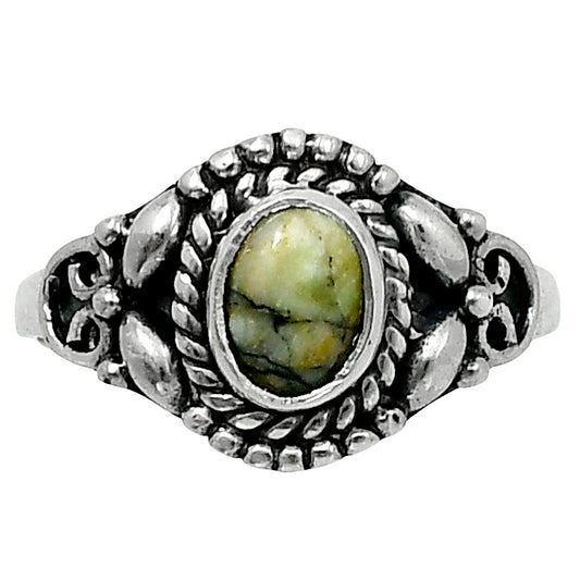 Authentic White Buffalo Turquoise Nevada Ring size-8.5 R-1286 SDR248222