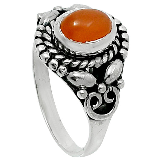 Natural Peach Moonstone Ring size-6 R-1286 SDR248223