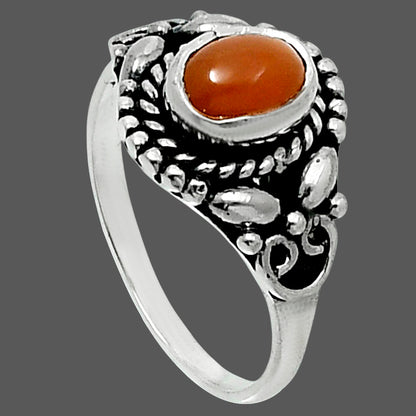Natural Peach Moonstone Ring size-7.5 R-1286 SDR248224