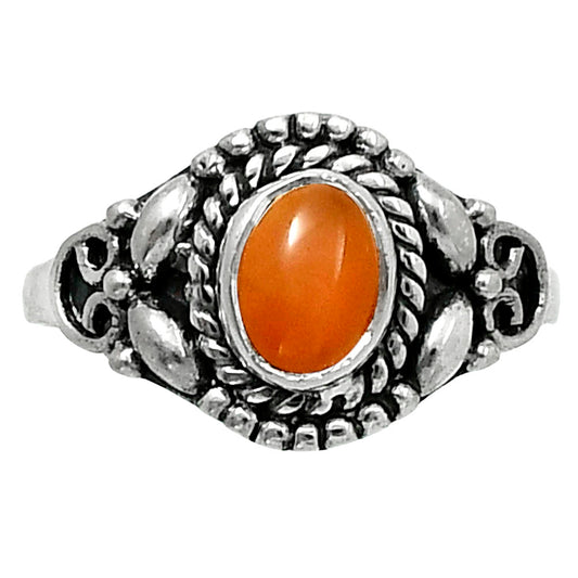 Natural Peach Moonstone Ring size-8.5 R-1286 SDR248226