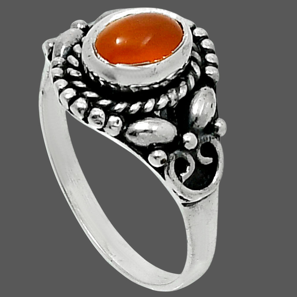 Natural Peach Moonstone Ring size-7.5 R-1286 SDR248228