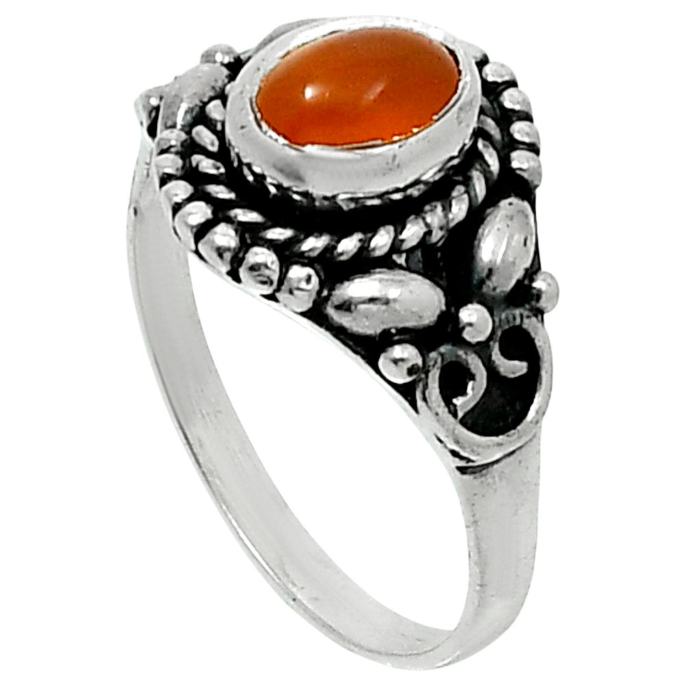 Natural Peach Moonstone Ring size-7.5 R-1286 SDR248228