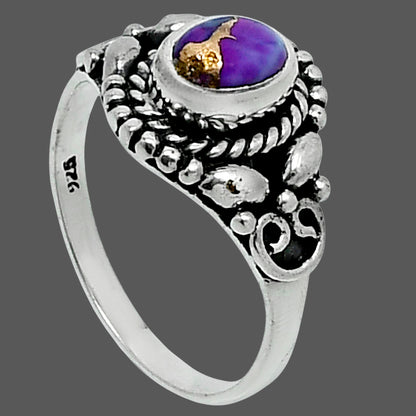 Copper Purple Turquoise - Arizona Ring size-7.5 R-1286 SDR248239