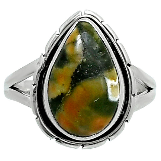 Natural Rhyolite - Rainforest Jasper Ring size-6 R-1012 SDR248302