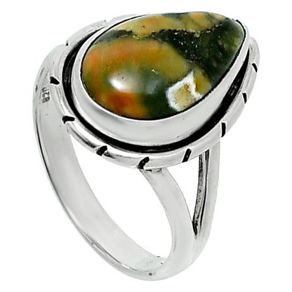 Natural Rhyolite - Rainforest Jasper Ring size-6 R-1012 SDR248302
