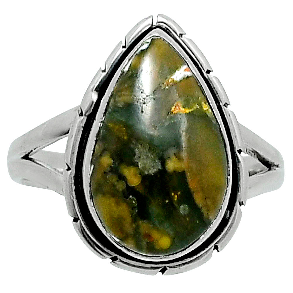 Natural Rhyolite - Rainforest Jasper Ring size-8 R-1012 SDR248323