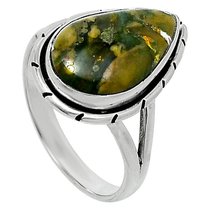 Natural Rhyolite - Rainforest Jasper Ring size-8 R-1012 SDR248323