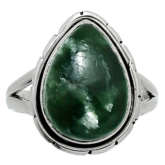 Natural Russian Seraphinite Ring size-6 R-1012 SDR248345