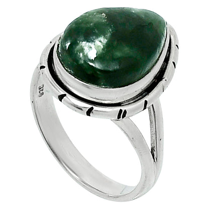 Natural Russian Seraphinite Ring size-6 R-1012 SDR248345
