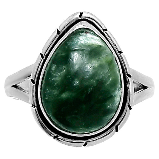 Natural Russian Seraphinite Ring size-7 R-1012 SDR248346